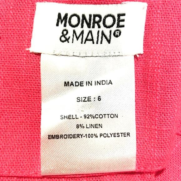 Monroe & Main Linen Blend Sleeveless Shift Resort Casual Church Party Maxi Dress - Picture 14 of 16